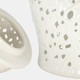 12468-01#Pierced White Temple Jar 24"