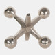 12860-06#Silver Metal Jacks Decor, 5"