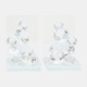 13196-02#S/2 Crystal Diamond Bookends