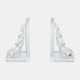 13196-08#S/2 Crystal Diamond Bookends, Rainbow