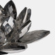 13211-05#Black Crystal Lotus Votive Holder 8"