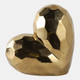 13216-01#Gold Ceramic Heart  11"