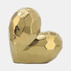 13216-02#Gold Ceramic Heart 8"