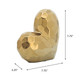 13216-02#Gold Ceramic Heart 8"