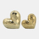 13216-02#Gold Ceramic Heart 8"