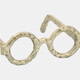 13532-03#Aluminum Glasses Sculpture, Gold