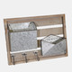 13601-03#Wood/metal Wall Mail Organizer