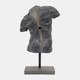 13622-01#Cracked Torso Sculpture, Grey