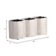 13748-05#Ceramic 4" 3-cup Pencil Holder, Silver