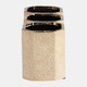 13748-06#Ceramic 4" 3-cup Pencil Holder, Champagne