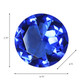 13947-04#Glass Diamond Decor, 4.75", Blue