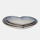 14355#S/3 Ceramic 15 / 13 /12" Heartplates, Blue Fade