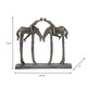 14387#Polyresin 12.5" Kissing Coupleon Horseback, Bronze