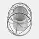 14396-03#Metal 13" Hurricane Candle Holder, Silver
