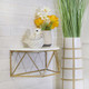 14409-01#Wood / Metal 16" L Demilune Wall Shelf, White