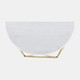 14409-01#Wood / Metal 16" L Demilune Wall Shelf, White
