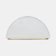 14409-02#Wood / Metal 12" L Demilune Wall Shelf, White