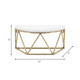 14409-02#Wood / Metal 12" L Demilune Wall Shelf, White