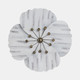 14415-01#Metal 18" Wall Flower, White,wb