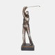 14466-02#Resin 14" Golf Figurine, Silver