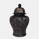 14660-01#Ceramic 28" Temple Jar, Antique Black