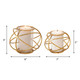 14875#S/2 6" Orb Candle Holder , Gold