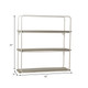 13884-05#Metal/wood 3 Tier Wall Shelf, Gray/white