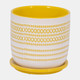 14771-05#Ceramic 6" Planter W/ Saucer, Yellow