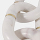 15221-02#Marble 14" Chain Decor, White