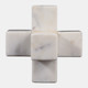 15225-01#Marble 6" Jack Deco, White