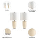 50644-02#S/2 Ceramic 25" Table Lamps, Cream