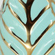 13036-04#Ceramic 8"h Leaf Vase, Green