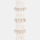 14498-05#Wood, 13" Antique Style Candle Holder, White
