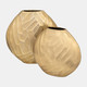 15230-04#Aluminum 14"h Hammered Vase, Champagne