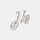 15585-01#9" Metal Bicycle, Silver