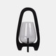 15628-02#15"h Glass Lantern W/ Wood Handle, Black