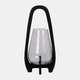 15629-02#18"h Glass Lantern W/ Wood Handle, Black