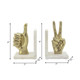 15670-02#S/2 Hand Sign Bookends, Gold