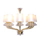 50815-07#8 Lightsglass Chandelieroff White Shade