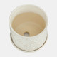 14807-08#S/2  Diamond Planter 6/8"  W/ Saucer, Beige