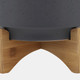 15798-03#10" Planter W/ Wood Stand, Matte Gray