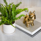 15827-01#Cer, 8" Dog Table Deco, Gold