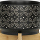 14933-05#7" Swirl Planter On Stand, Black