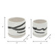 15842-01#S/2 5/6" Painted Planters W/ Saucer, White