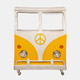 15507-02#Metal 69"h Bus Kombi Bar, Yellow