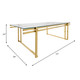 15724-02#Metal 55" Coffee Table, Gold