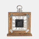 15863-03#13x14 Mango Wood Table Clock, Natural