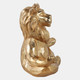 15883-02#Resin 7" Yoga Lion, Gold