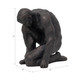 15919#Resin 16"h Kneeling Man, Black