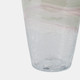 15942-02#Glass, 12" Crackled Vase, Clear